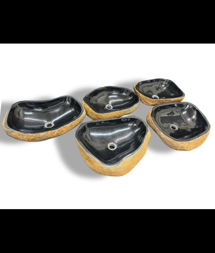 Hand Carved Stone Wash Basin